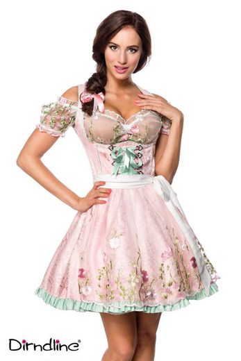 DIRNDLINE Dirndl Dirndl Kleid Tracht Wiesn Wasn Oktoberfest Trachtenkleid Outfit 3-tlg mehr Exklusive Angebote
