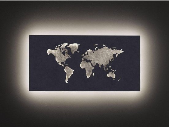 WOFI LED Wandleuchte LED fest integriert, Warmweiß, innen indirekte Wand-beleuchtung flach große Designer Lampe, B: 60cm mehr Günstig kaufen