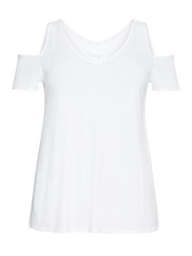 SHEEGO T-Shirt Große Größen mit V-Ausschnitt, im schulterfreien Look mehr Bis zu 55% Rabatt