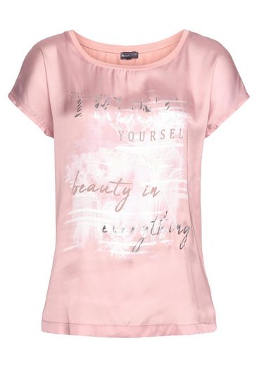 LAURA SCOTT Shirtbluse aus Satin mit dezentem Aufdruck mehr zollfrei
