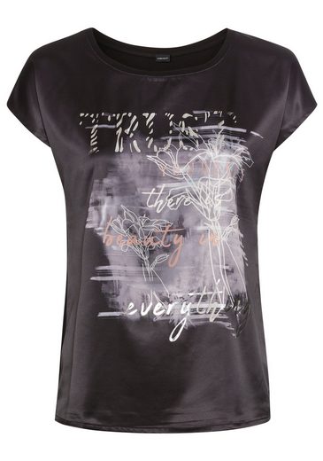 LAURA SCOTT Shirtbluse aus Satin mit dezentem Aufdruck mehr zollfrei