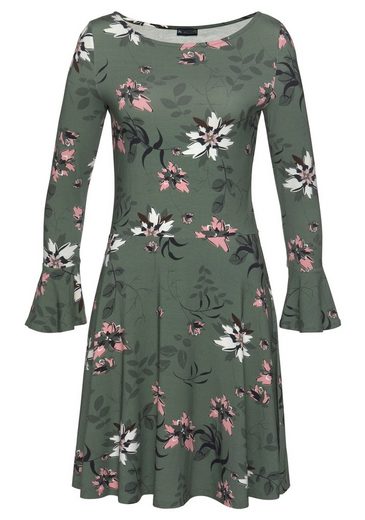 LAURA SCOTT Jerseykleid mit Volant am Ärmel mehr Fabrikverkauf