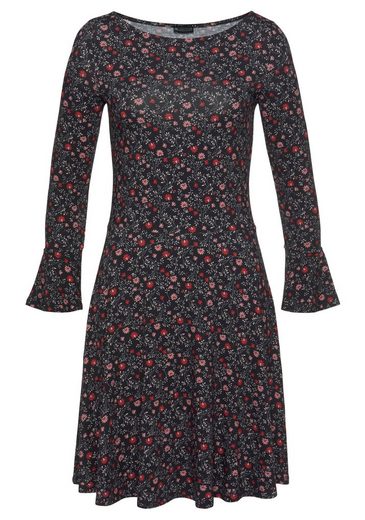LAURA SCOTT Jerseykleid mit Volant am Ärmel mehr Fabrikverkauf