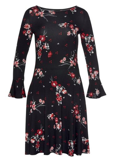 LAURA SCOTT Jerseykleid mit Volant am Ärmel mehr Fabrikverkauf