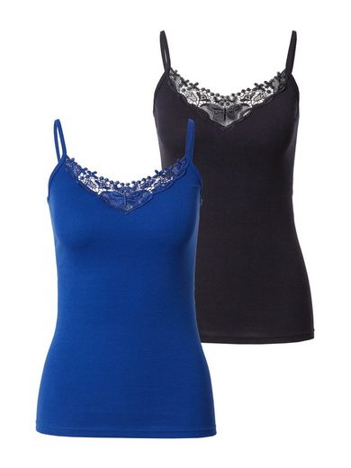 ONLY Spitzentop ONLKIRA LACE SINGLET 2PACK NOOS 2er-Pack mehr Sonderangebot