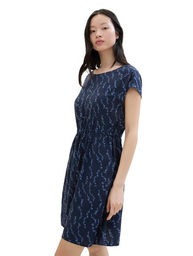 TOM TAILOR DENIM Druckkleid im Midi-Look und mit Eingrifftaschen mehr Kauf eins, bekomm eins gratis