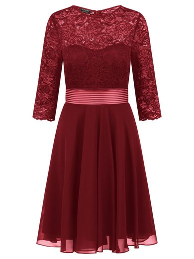 APART Cocktailkleid im Materialmix aus weicher elastischer Spitze und Chiffon mehr Letzter Tag