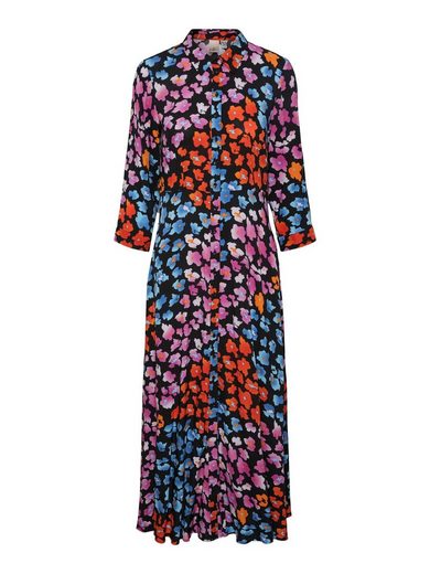 Y.A.S Hemdblusenkleid YASSAVANNA LONG SHIRT DRESS mit 3/4 Ärmel mehr Versandkostenfrei