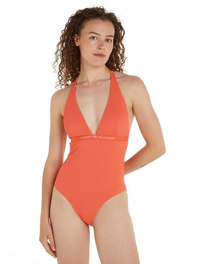 TOMMY HILFIGER SWIMWEAR Badeanzug HALTER ONE PIECE RP (EXT SIZES) in großen Größen mehr Osterangebot