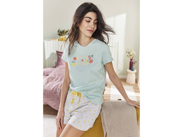 esmara® Damen Schlafhose, kurz, mit Zierknopfleiste 2025