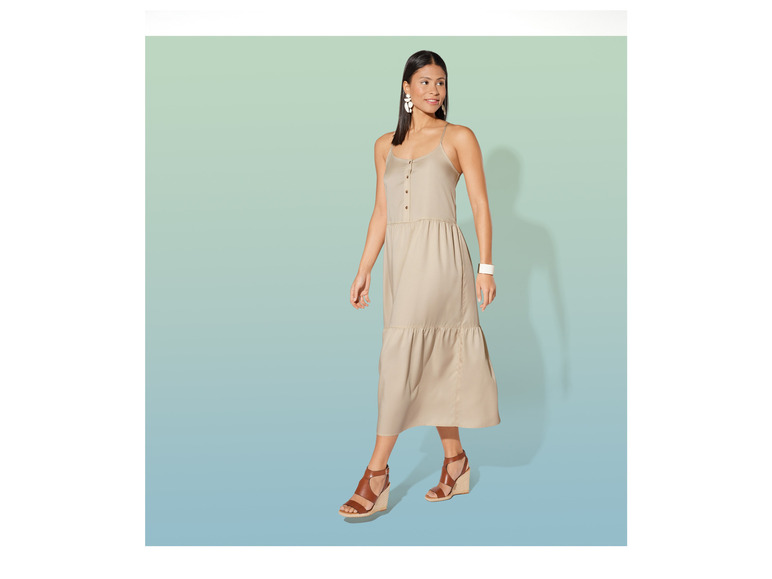 esmara® Damen Midikleid, mit Knopfleiste Hotsell