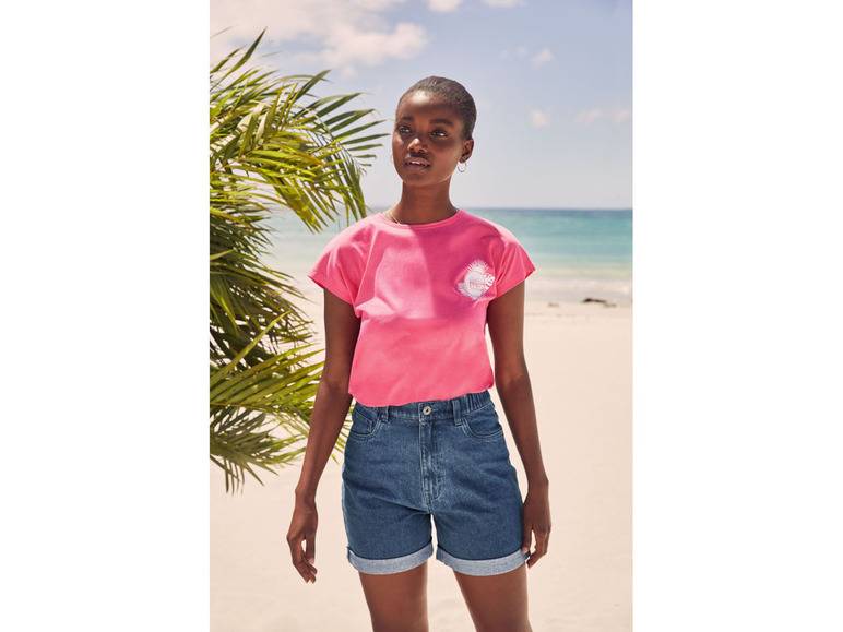 esmara® Damen Jeansshorts, mit Krempeloptik am Beinabschluss Preisnachlass