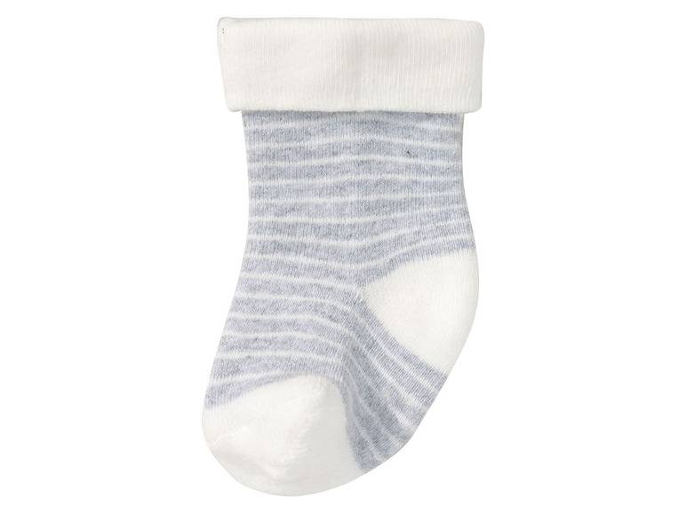 lupilu® Baby Thermo-Socken, 5 Paar, mit hohem Baumwollanteil, weiß/grau Weihnachtsangebot