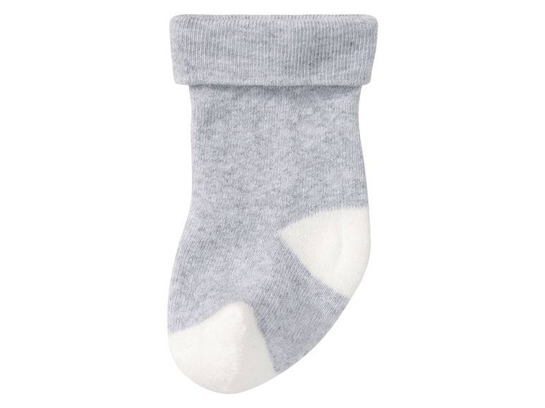 lupilu® Baby Thermo-Socken, 5 Paar, mit hohem Baumwollanteil, weiß/grau Weihnachtsangebot