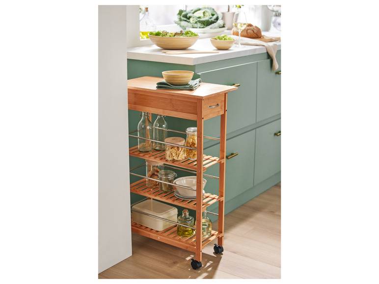 LIVARNO home Küchen-Nischenwagen Bambus, mit Schublade Black Friday Preise