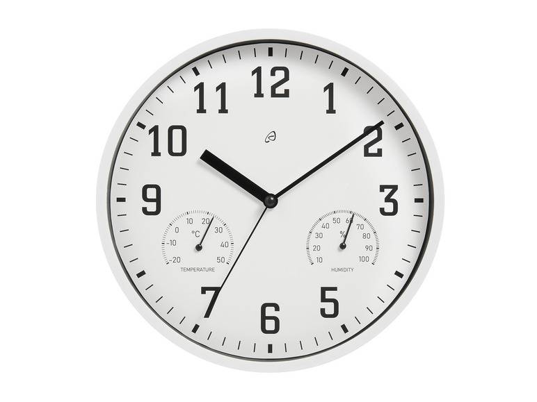 AURIOL® Wanduhr mit Thermo- und Hygrometer 50% Rabatt für begrenzte Zeit