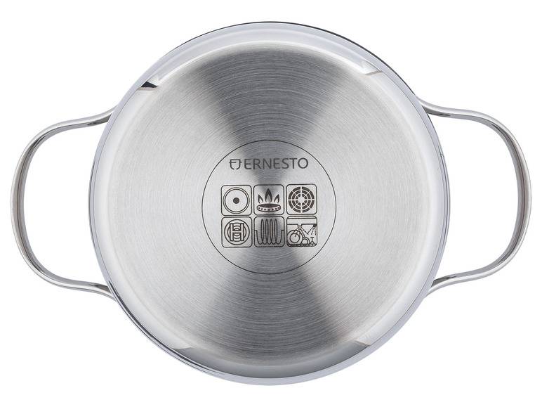 ERNESTO® Edelstahl-Topf, mit Deckel, Ø 16 cm Große Rabatte