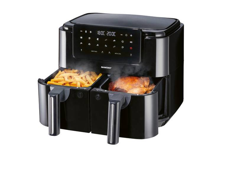 SILVERCREST® KITCHEN TOOLS Doppelzonen Heißtluftfritteuse »A1 SHLFDD 2400«, 2200–2600 W Letzte 2 Tage