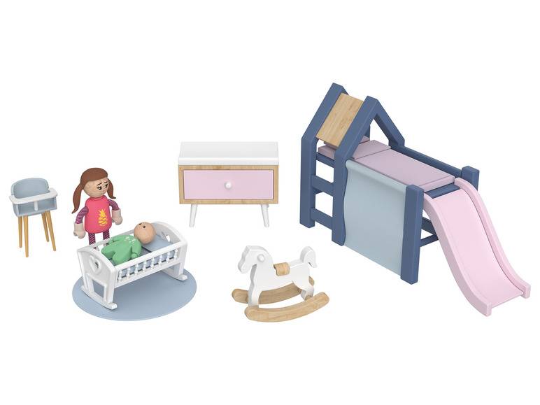 Playtive Puppenhaus-Möbel / Biegepuppen, aus Echtholz und robustem Kunststoff Auslauf