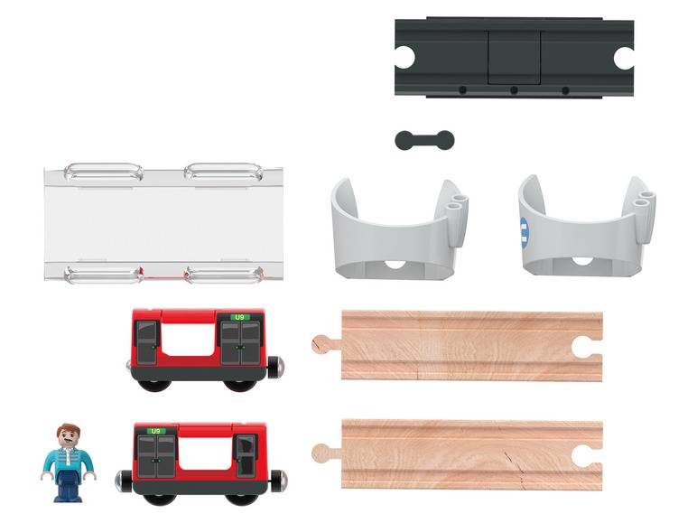 Playtive Eisenbahn Erweiterungs-Set, mit Buchenholz Limitierter Zeitrabatt