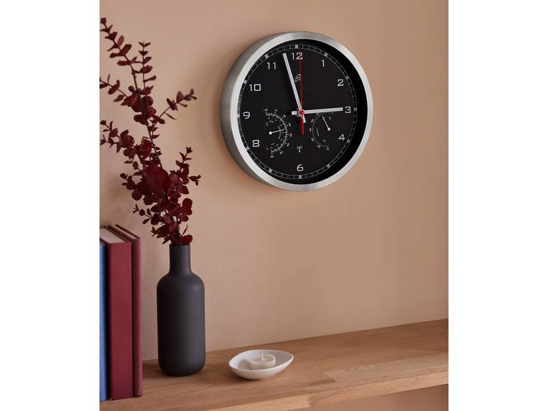 AURIOL® Funkwanduhr, mit Thermometer und Hygrometer Weihnachtsangebot