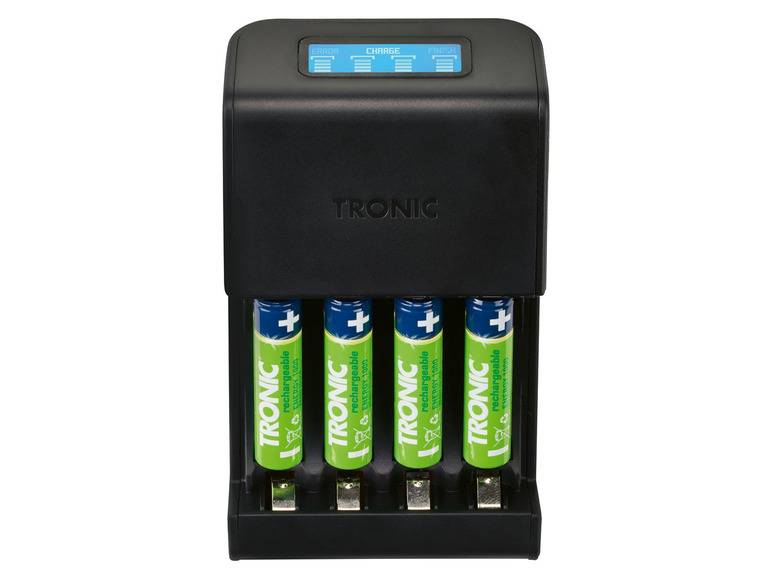 TRONIC® Akku Ladegerät mit LCD Ladeanzeige Kostenlose Rückgabe