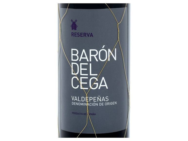 Barón del Cega Valdepenas DO Reserva trocken, Rotwein 2018 Vatertagsangebot