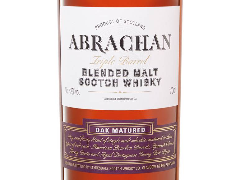 Abrachan Triple Barrel Blended Malt Scotch Whisky 42 % Vol Saisonale Angebote