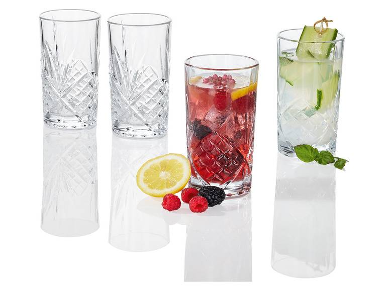 ERNESTO® Kristall-Whiskey- /Longdrinkgläser, 4er-Set Bestseller