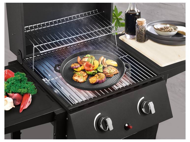 GRILLMEISTER Gusseiserne Grillplatte/ Grillpfanne Vierteljährliche Förderung