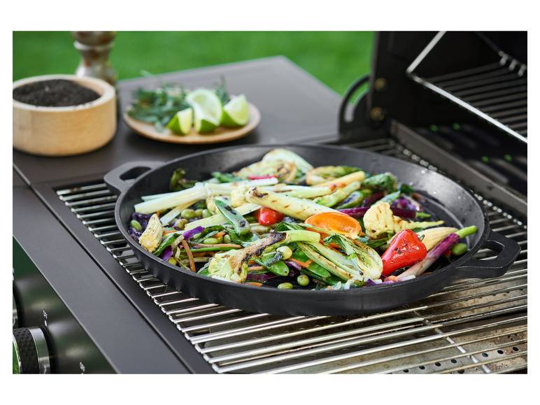 GRILLMEISTER Gusseiserne Grillplatte/ Grillpfanne Vierteljährliche Förderung