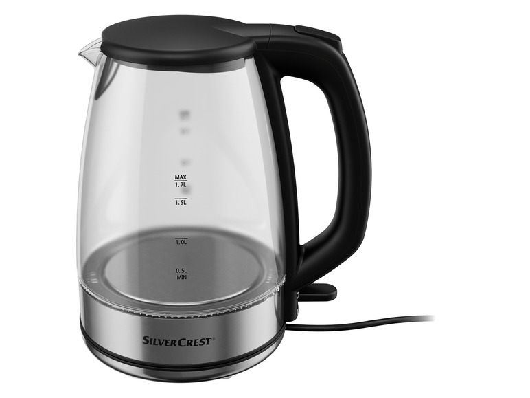 SILVERCREST® KITCHEN TOOLS Glas-Wasserkocher »SWGF 3000 C2«, mit LED-Farbwechsel, 1,7 l Nur noch ein Tag übrig