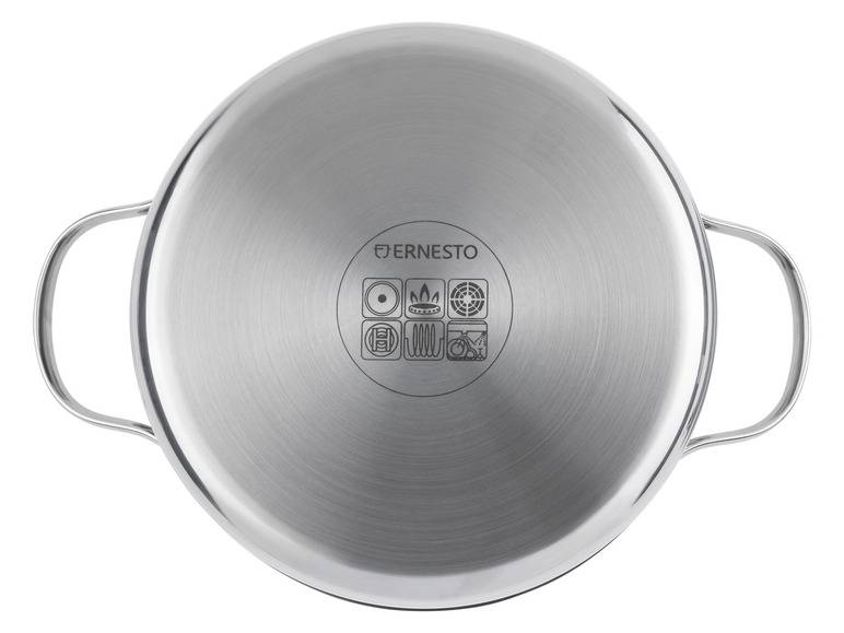 ERNESTO® Edelstahl-Topf, mit Deckel, Ø 20 cm Super Rabatt