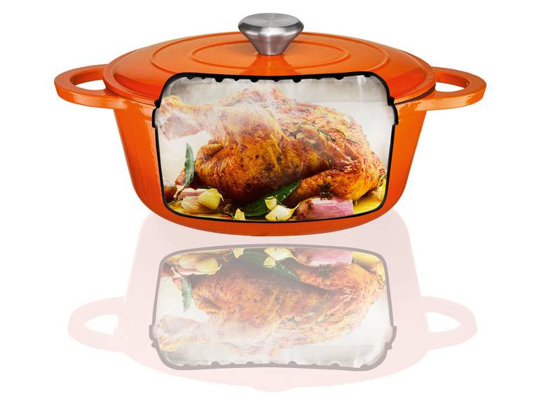 ERNESTO® Gusseisen-Bräter, oval Ø 25 cm Preisnachlass