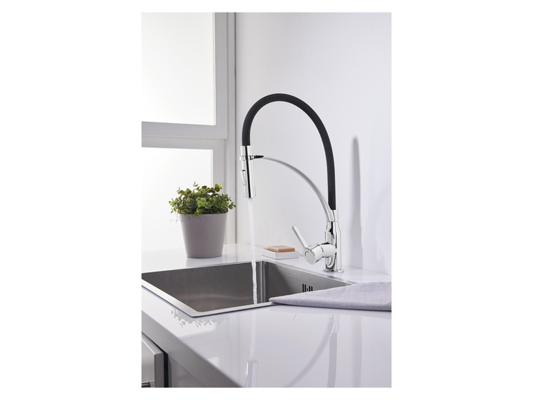 LIVARNO home Küchenarmatur mit Spiralfeder / Gummischlauch Jubiläumsangebot