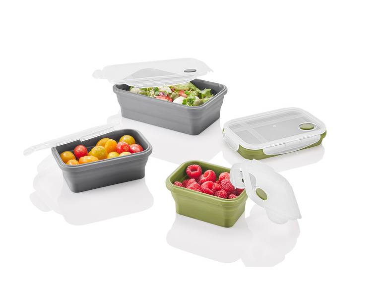 ERNESTO® Frischhaltedosen-Set, platzsparend faltbar Lagerräumung
