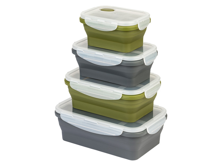 ERNESTO® Frischhaltedosen-Set, platzsparend faltbar Lagerräumung