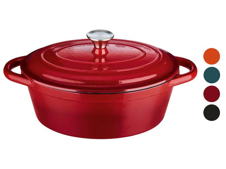 ERNESTO® Gusseisen-Bräter, Oval Ø 29 cm Große Rabatte
