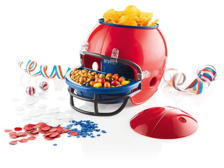 ERNESTO® Snackhelm, Football-Helm-Optik, herausnehmbare Behälter Räumungsverkauf