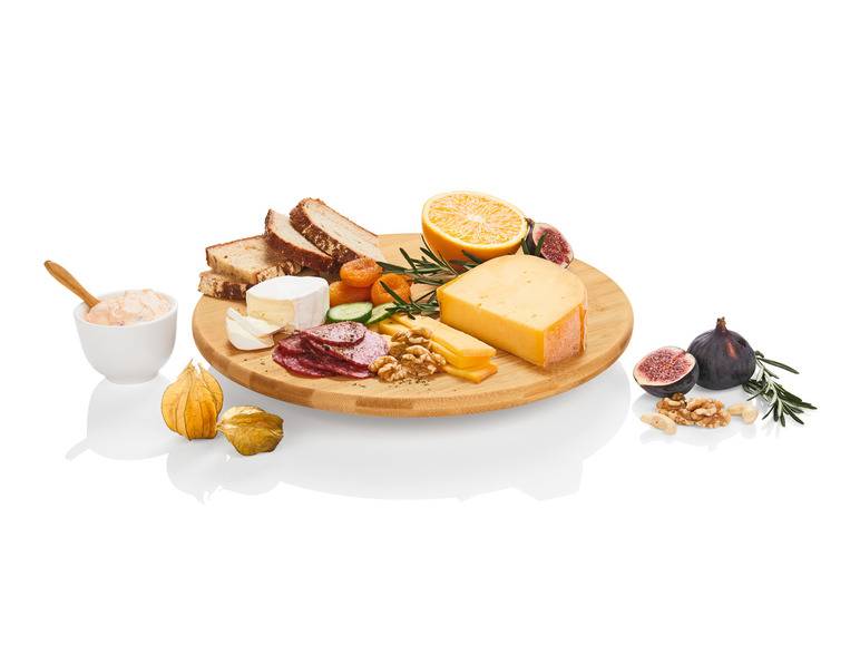 ERNESTO® Käseglocke \ Dreh- und Servierplatte \ Käse-Schneidebrett, hohe Schnittfestigkeit Tiefpreis