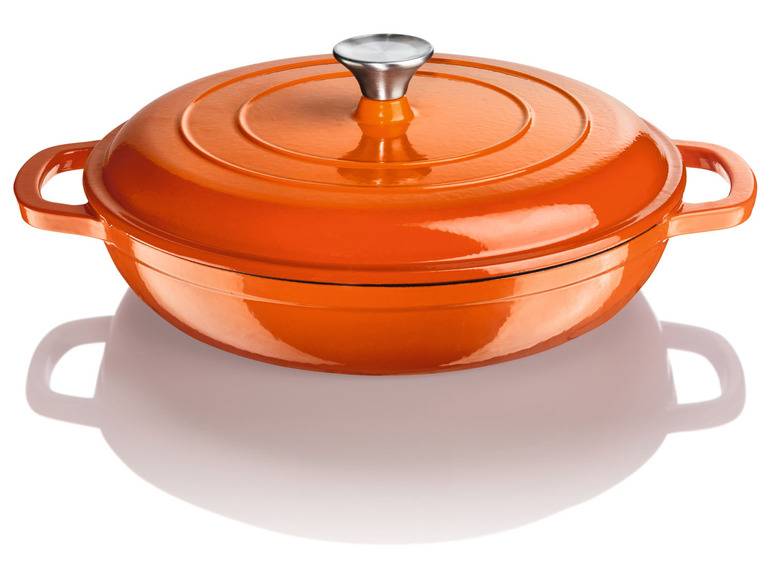 ERNESTO® Gusseisen-Servierpfanne, Ø 30 cm, mit Drop-System Wochenangebot
