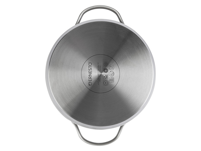 ERNESTO® Topfset Edelstahl, 6-tlg, mit Glasdeckel Letzte 3 Tage