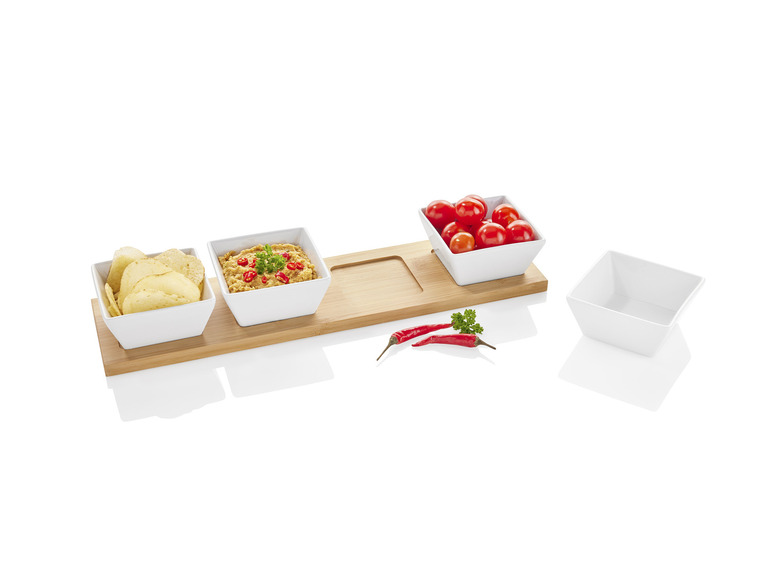 ERNESTO® Dipschalen-Set, mit praktischem Bambus-Serviertablett Exklusive Angebote