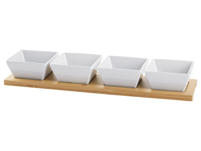 ERNESTO® Dipschalen-Set, mit praktischem Bambus-Serviertablett Exklusive Angebote