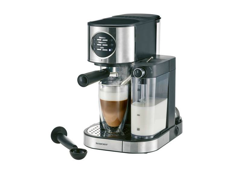 SILVERCREST® KITCHEN TOOLS Espressomaschine mit Milchaufschäumer »SEMM 1470 A2« Kostenlose Rückgabe