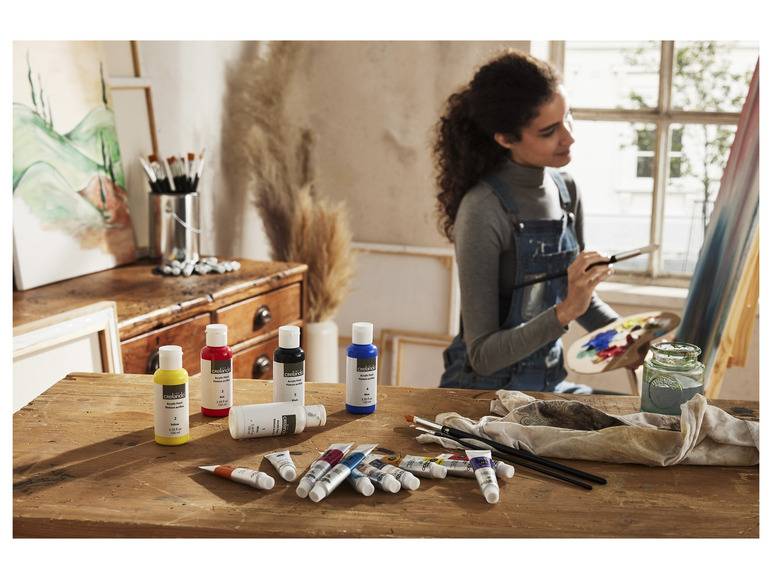 crelando® Rundpinsel- / Flachpinsel-Set, aus Synthetikhaar Fabrik Onlineshop