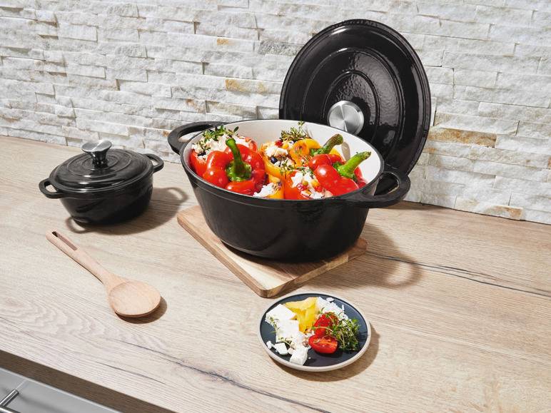 ERNESTO® Gusseisen-Bräter, oval Ø 33 cm Letzte 3 Tage