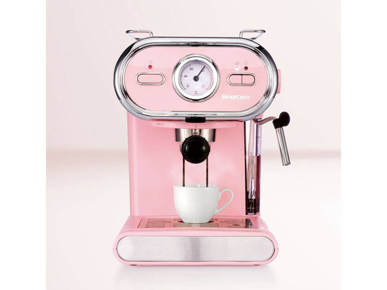 SILVERCREST® KITCHEN TOOLS Espressomaschine/Siebträger Pastell rosa SEM 1100 D3 Bis zu 55% Rabatt