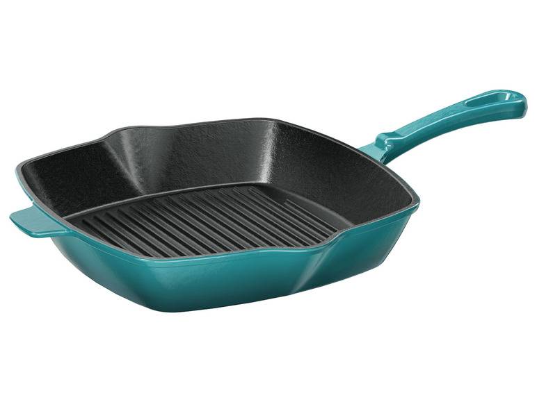 ERNESTO® Gusseisen-Grillpfanne, 24,5 x 24,5 cm, gerillt Kostenloser Versand