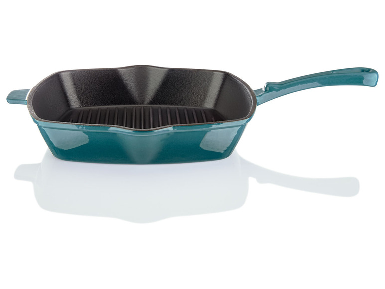 ERNESTO® Gusseisen-Grillpfanne, 24,5 x 24,5 cm, gerillt Kostenloser Versand